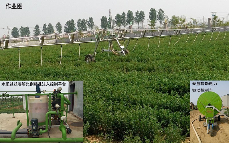 牧草水肥一體灌溉機(jī)械類   8SJY-2-32型雙臂卷盤拖管移動(dòng)式水肥一體灌溉機(jī)