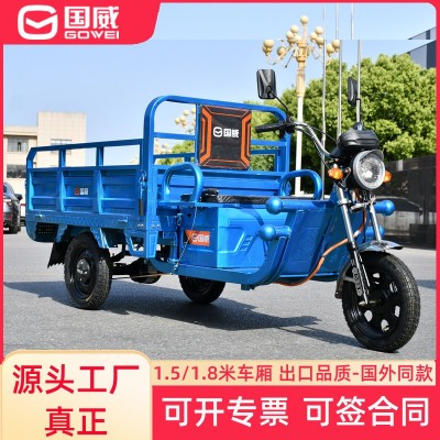 國(guó)威三輪車(chē)電動(dòng)三輪車(chē)?yán)夏耆死浖矣秒娖寇?chē)農(nóng)用電三輪帶棚三蹦子 1輛