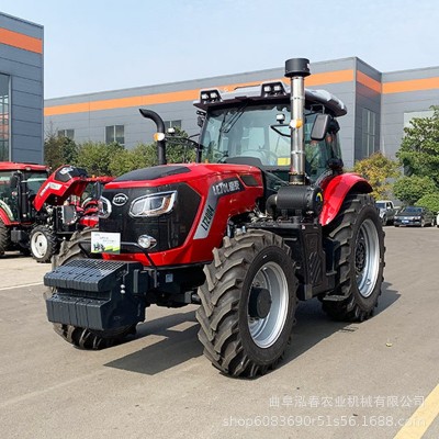 農(nóng)場(chǎng)開(kāi)墾大馬力雷泰2004輪式重型拖拉機(jī)TC大橋大輪胎耕地播種施肥