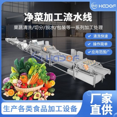 凈菜加工流水線 全自動水果蔬菜清洗線 商用預(yù)制菜洗菜機(jī)廠家直供