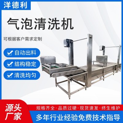 蘋果香梨獼猴桃氣泡清洗機(jī)噴淋式瓜果氣泡清洗機(jī)生姜清洗加工設(shè)備