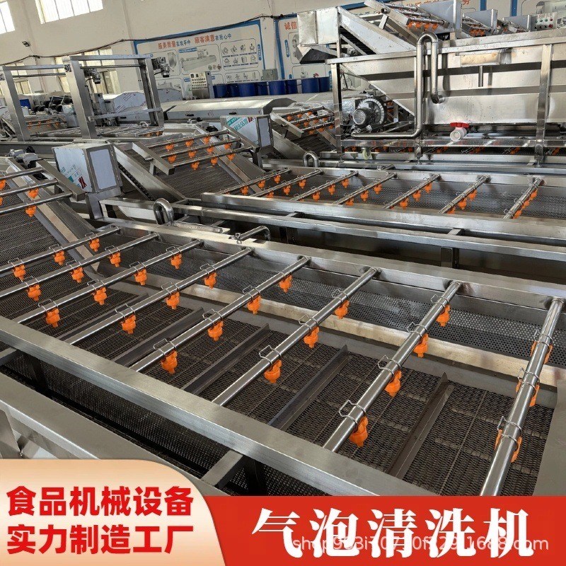 果蔬清洗機 蔬菜生鮮兩用清洗設備 高效節能 氣泡清洗流水線